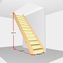 Steektrap dicht. Hoogte van 254cm t/m 279cm
