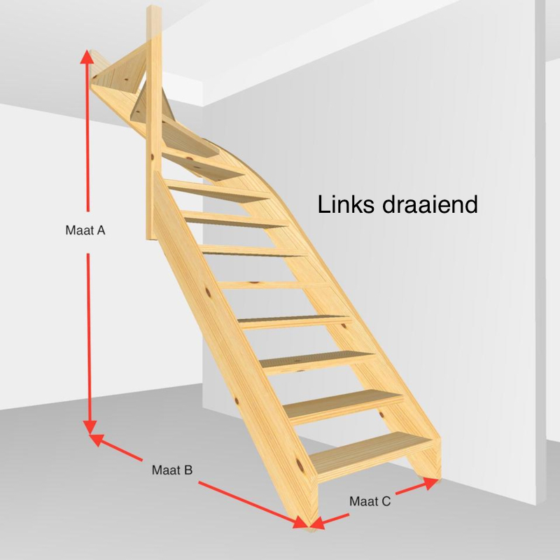 Bovenkwart open. Hoogte van 254cm t/m 279cm