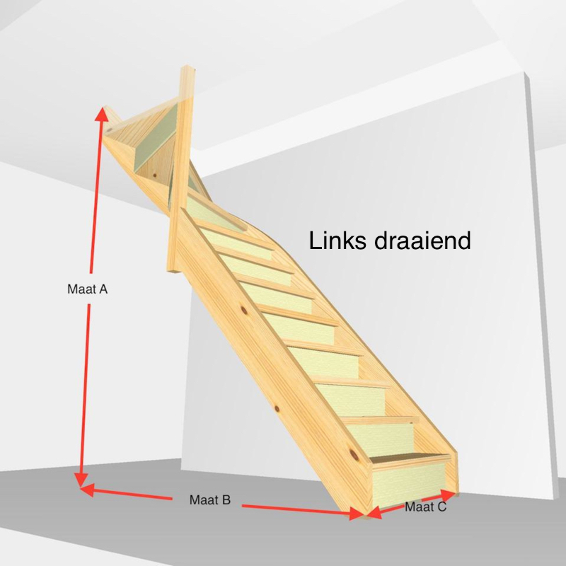Bovenkwart dicht. Hoogte van 254cm t/m 279cm