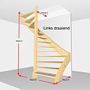 Halfslag open. Hoogte van 273cm t/m 301cm