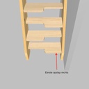 Ruimtespaartrap 13 treden. Hoogte van 280cm t/m 308
