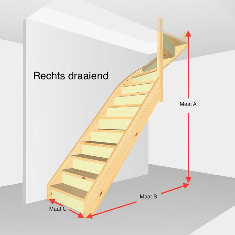 Bovenkwart dicht. Hoogte van 273cm t/m 301cm