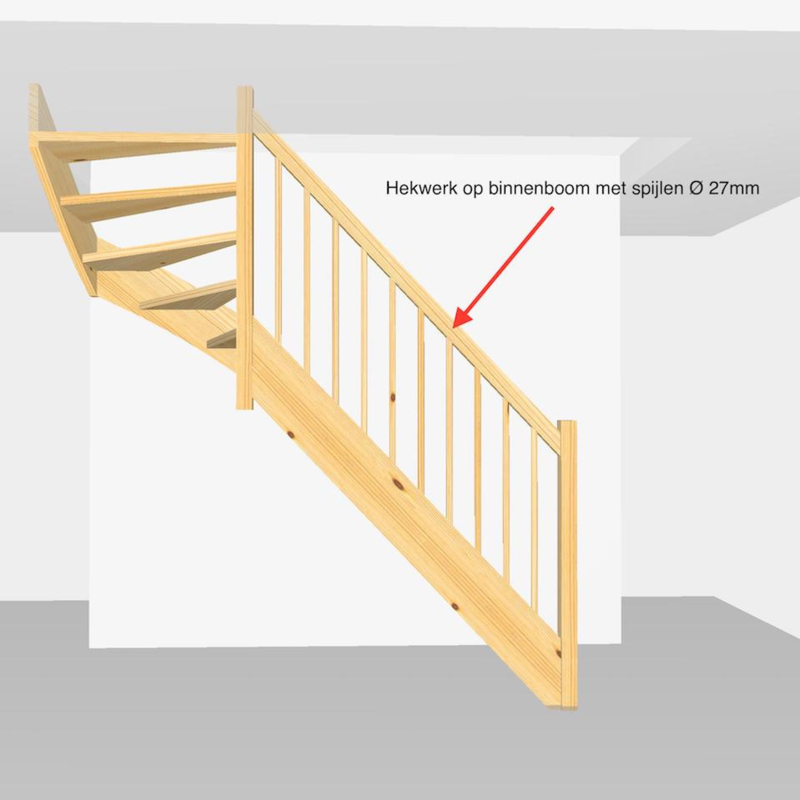 Bovenkwart dicht. Hoogte van 273cm t/m 301cm