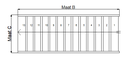 Steektrap open. Hoogte van 273cm t/m 301cm