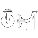 Leuningdrager LD-4 aluminium, prijs per stuk