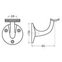 Leuningdrager LD-1 zwart, prijs per stuk