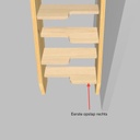 Ruimtespaartrap 13 treden. Hoogte van 280cm t/m 308