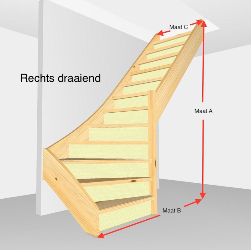 Onderkwart dicht. Hoogte van 254cm t/m 279cm