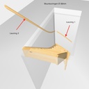 Onderkwart dicht. Hoogte van 254cm t/m 279cm