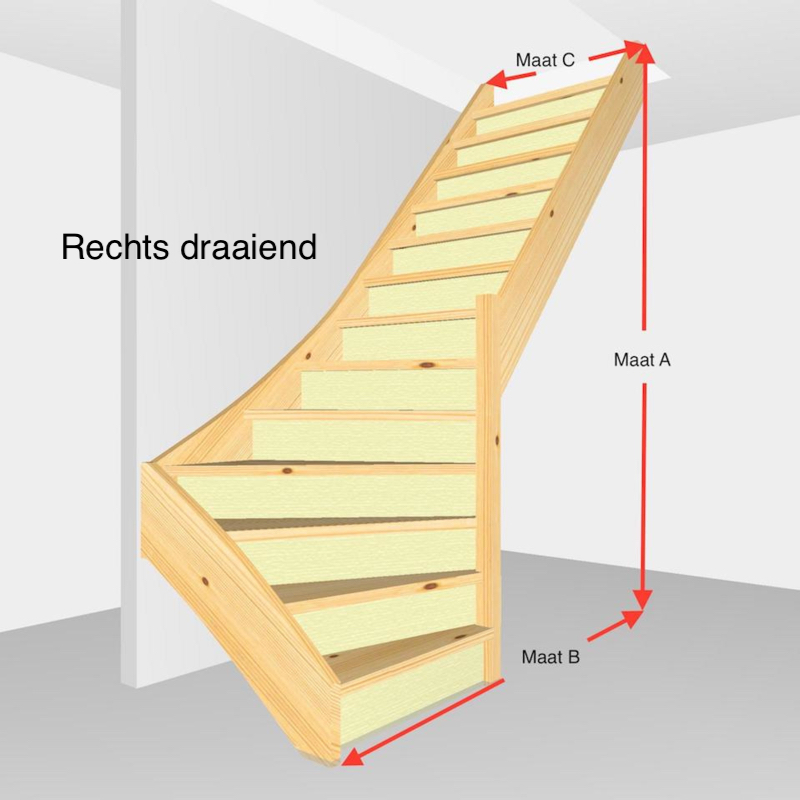 Onderkwart dicht. Hoogte van 273cm t/m 301cm