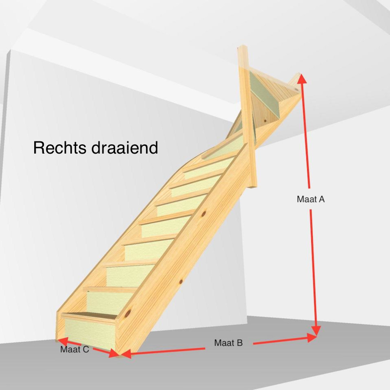 Bovenkwart dicht. Hoogte van 254cm t/m 279cm