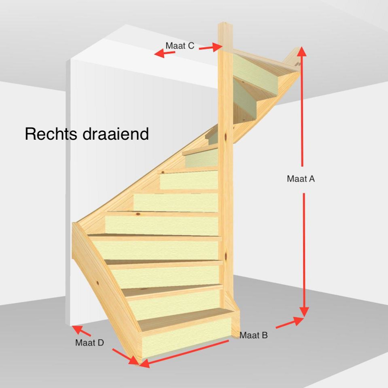 Halfslag dicht. Hoogte van 254cm t/m 279cm