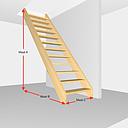 ​Steektrap open. Hoogte van 254cm t/m 279cm	​