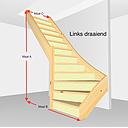 Onderkwart dicht. Hoogte van 254cm t/m 279cm