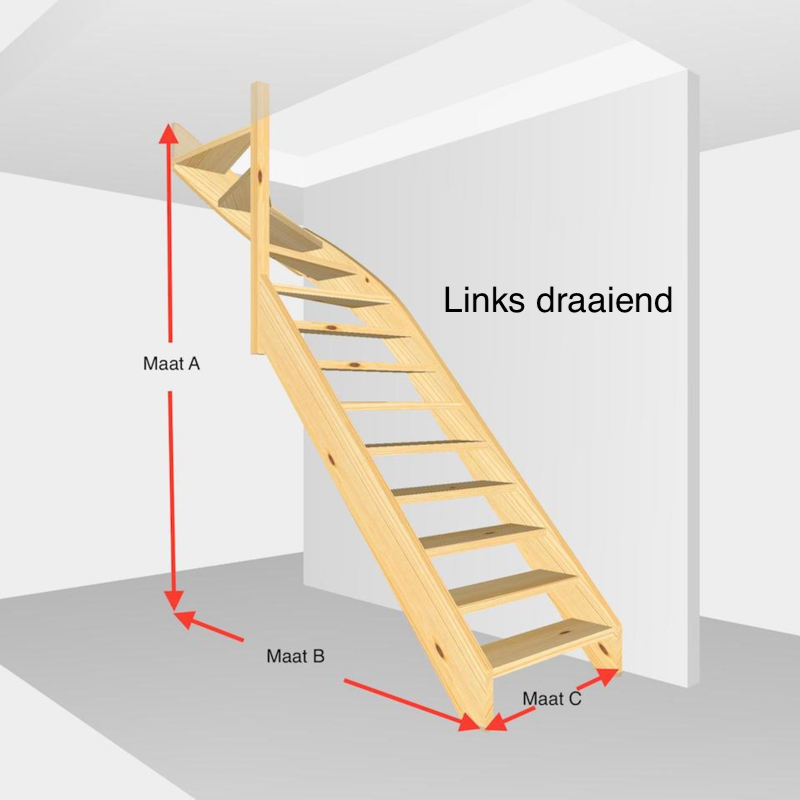 Bovenkwart open. Hoogte van 273cm t/m 301cm