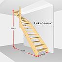 Bovenkwart open. Hoogte van 273cm t/m 301cm