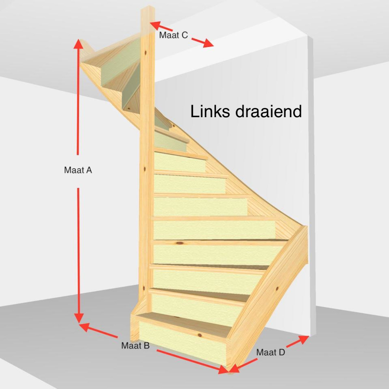 Halfslag dicht. Hoogte van 273cm t/m 301cm