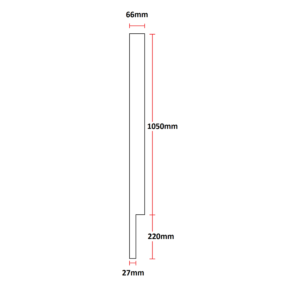 Hulpspil 90mm x 66mm